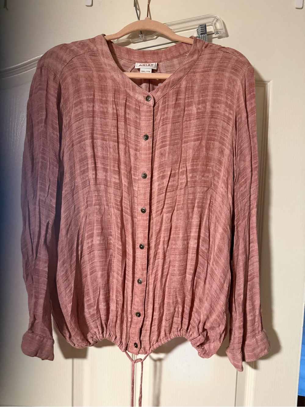 Ariat Rose-Mauve Button Front Long Sleeve Shirt